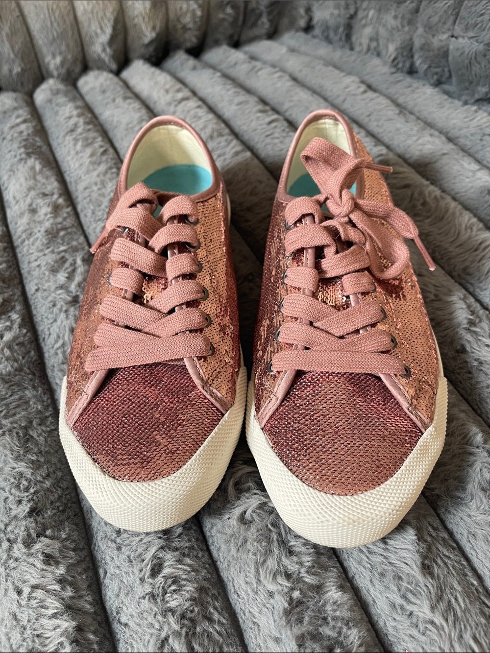 SeaVees Rose Gold Sequin Low-Top Sneakers